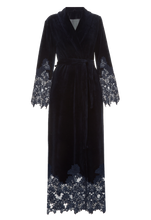Длинный халат Suavite lace-long-robe-slp106-19-blu-marielle-w
