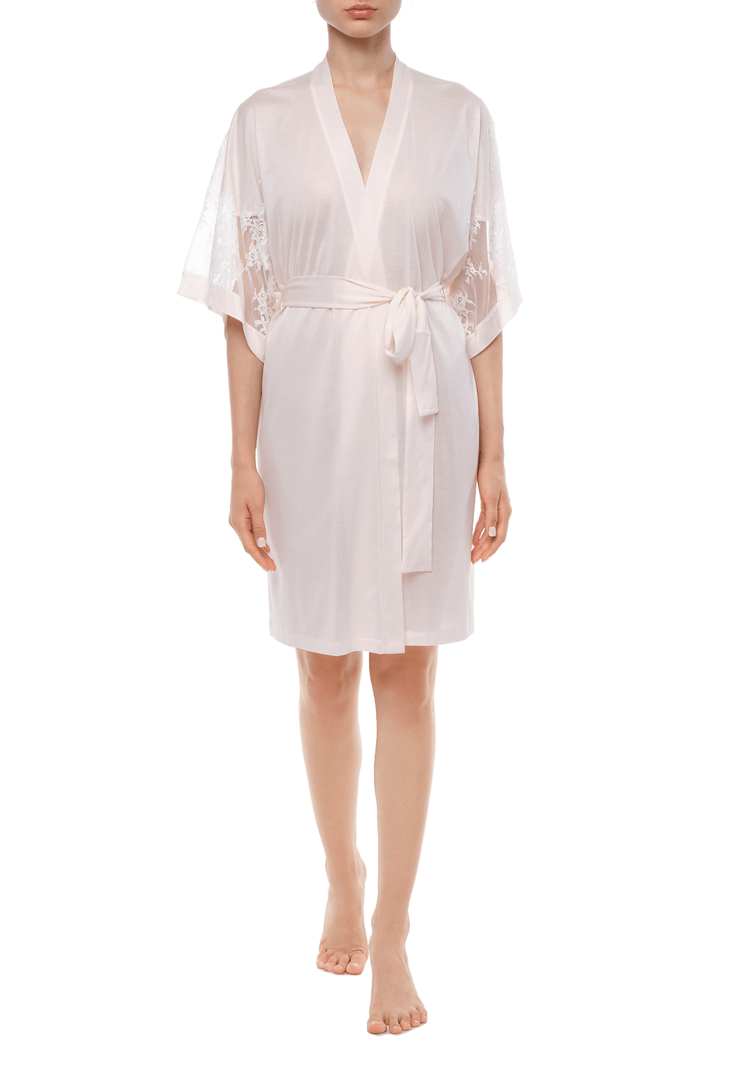 Короткий халат Suavite lace-short-robe-slp118-19-p-fleur-w