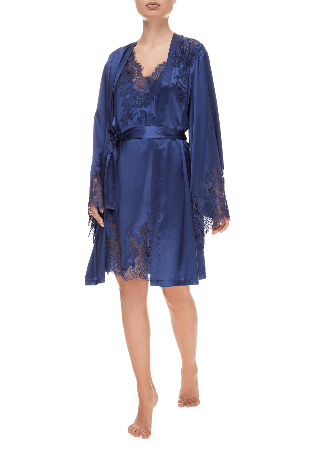 Халат Suavite lace-short-robe-hm337-sv-blu-simone-w