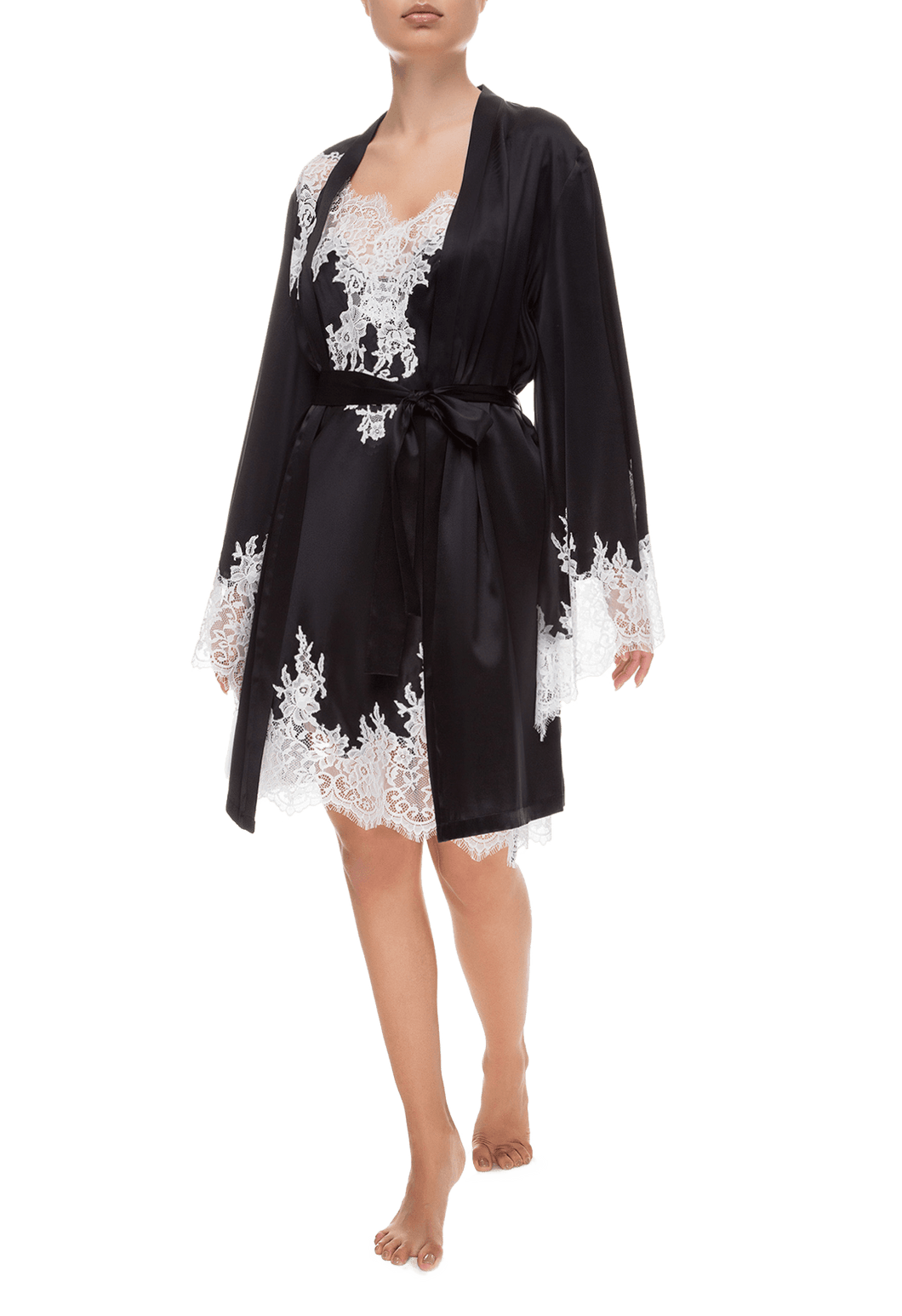 Халат Suavite lace-short-robe-hm333-sv-bl-natalie-w