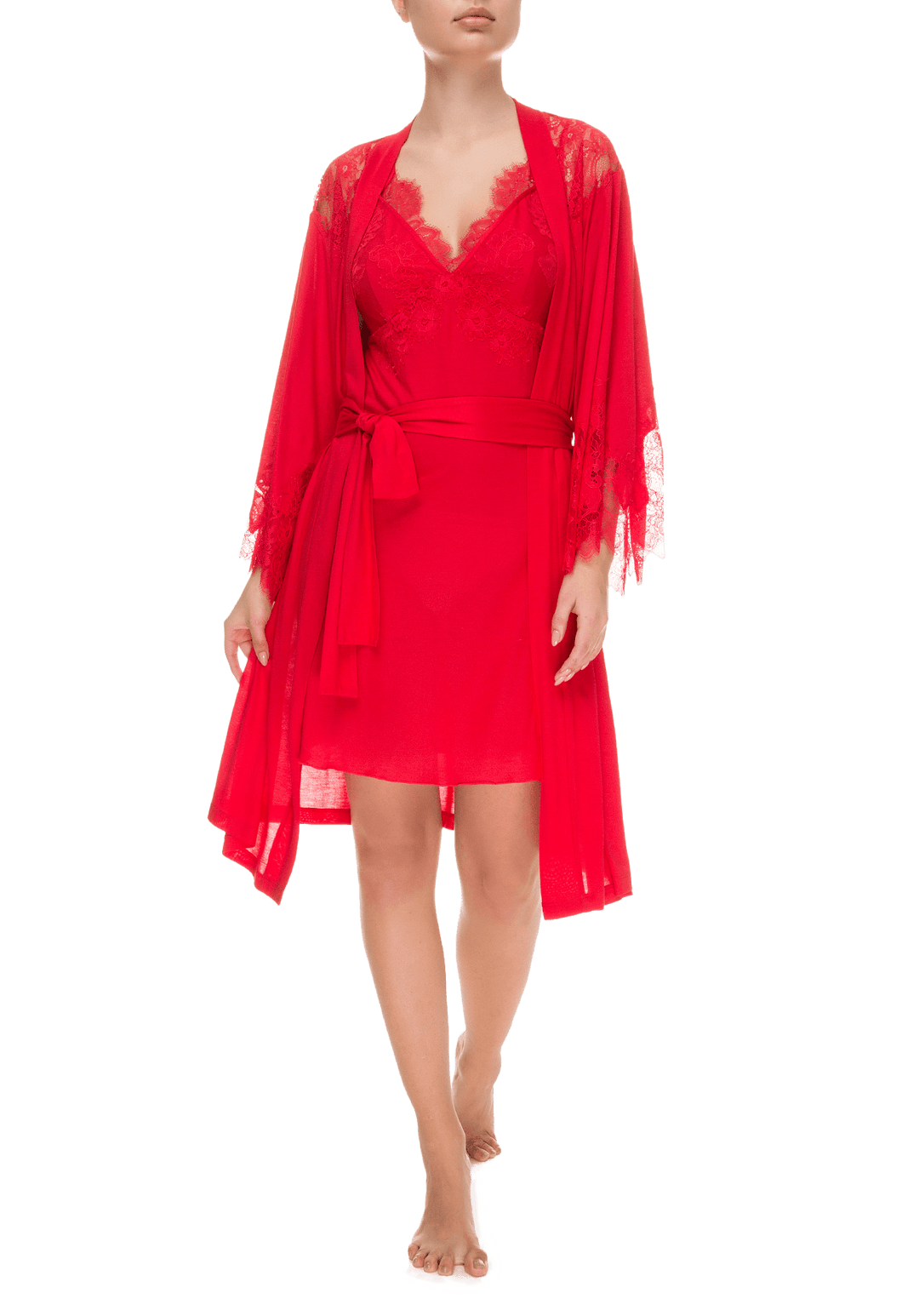 Халат Suavite lace-short-robe-slp77-19-rd-aurora-w