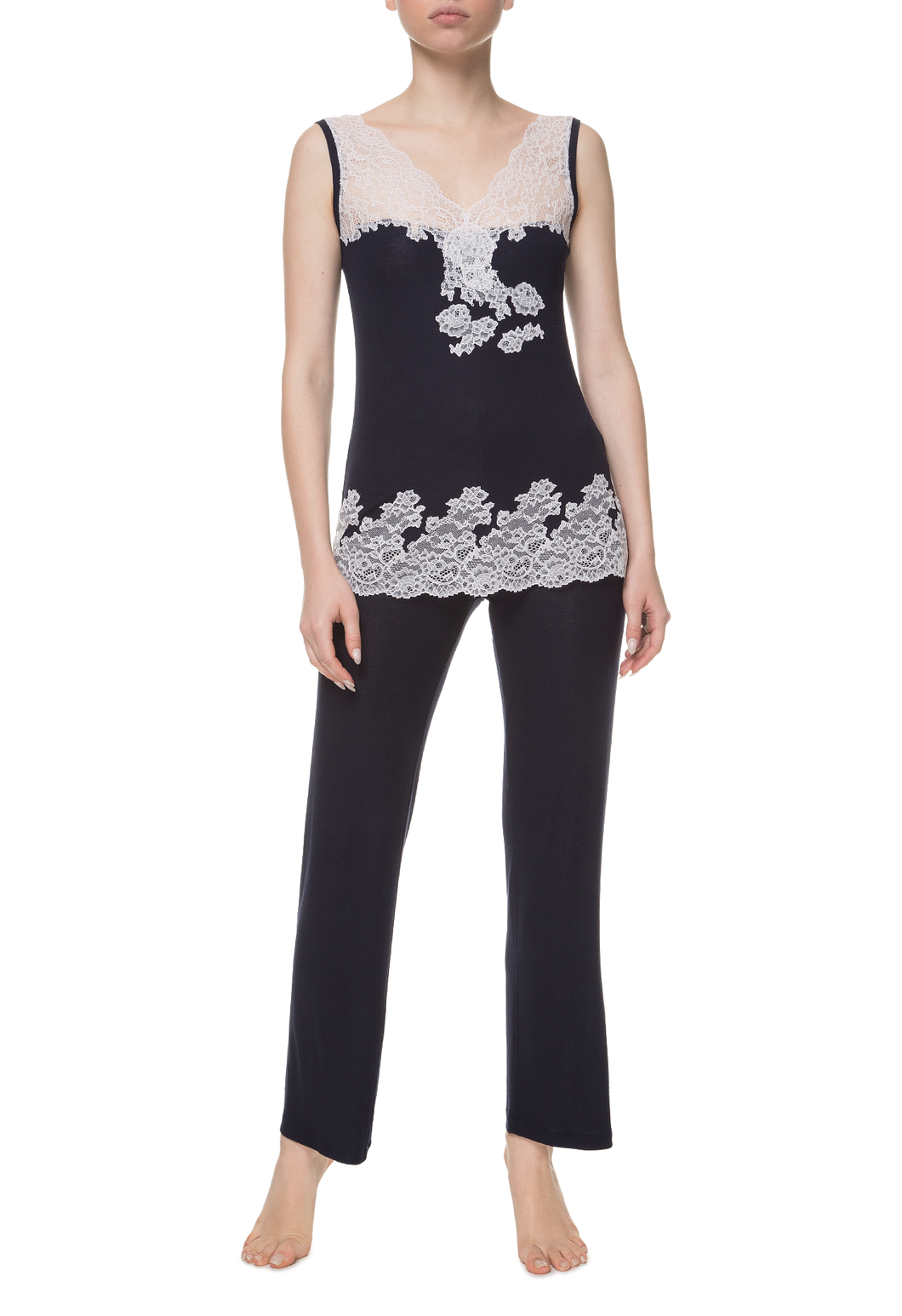 Пижама (топ, брюки) Suavite pajamas-long-set-slp43-19-blu-safina-w