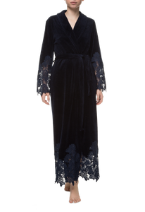 Длинный халат Suavite lace-long-robe-slp106-19-blu-marielle-w