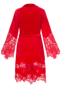 Халат короткий Suavite lace-short-robe-slp101-19-rd-marielle-w