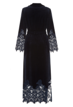 Длинный халат Suavite lace-long-robe-slp106-19-blu-marielle-w