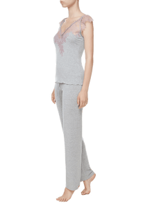 Пижама (топ, брюки) Suavite pajamas-long-set-slp41-19-g-deniz-w