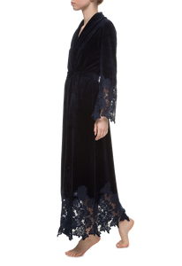 Длинный халат Suavite lace-long-robe-slp106-19-blu-marielle-w