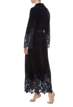 Длинный халат Suavite lace-long-robe-slp106-19-blu-marielle-w