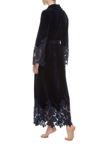 Длинный халат Suavite lace-long-robe-slp106-19-blu-marielle-w