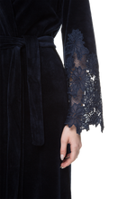 Длинный халат Suavite lace-long-robe-slp106-19-blu-marielle-w