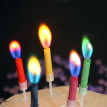 ColorFlame Candles with Colored Flames (6 per box, holders included)